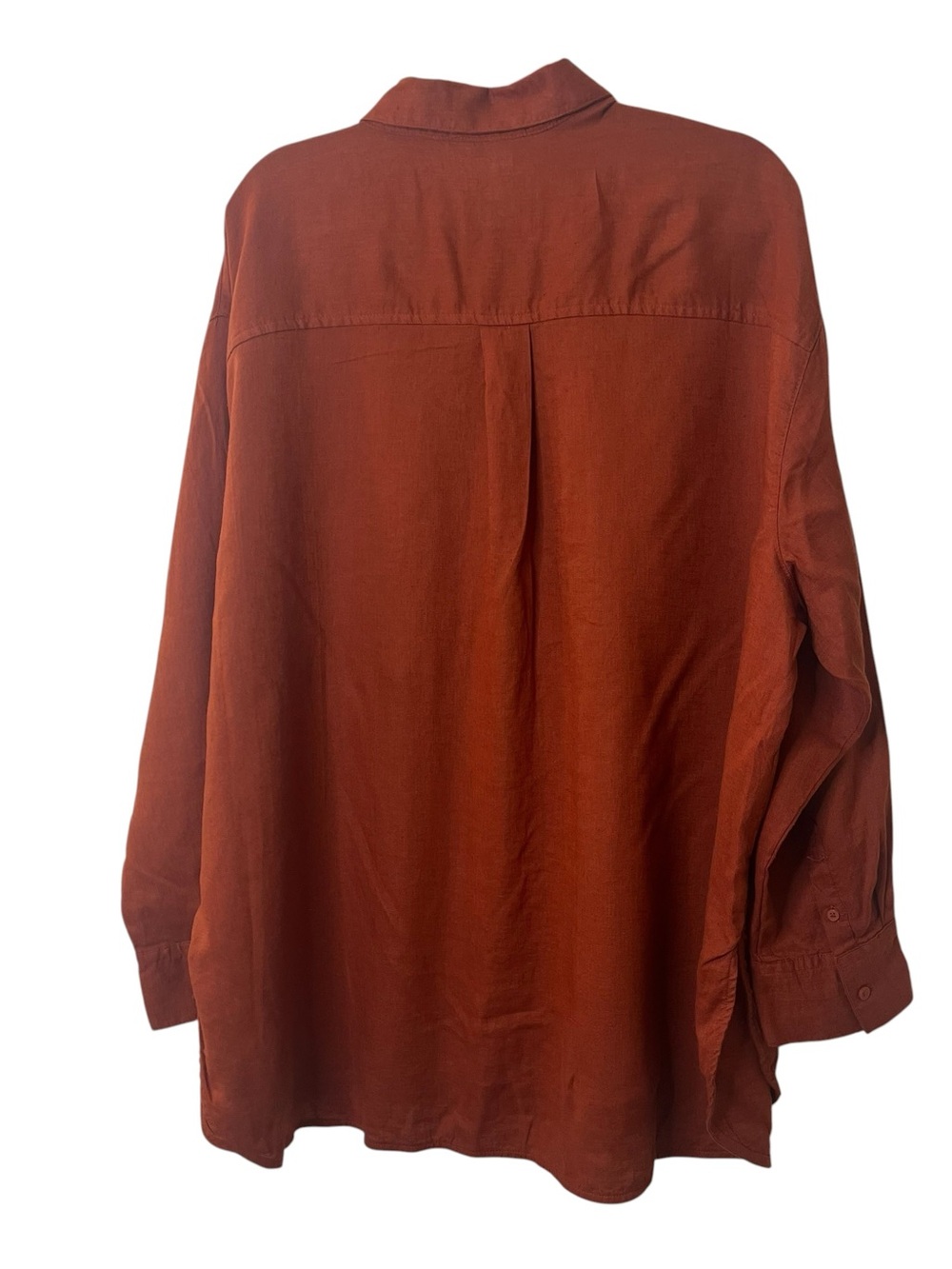 Old Navy Button Down Boyfriend Shirt in Burnt Orange Sz XXL - Picture 5 of 7